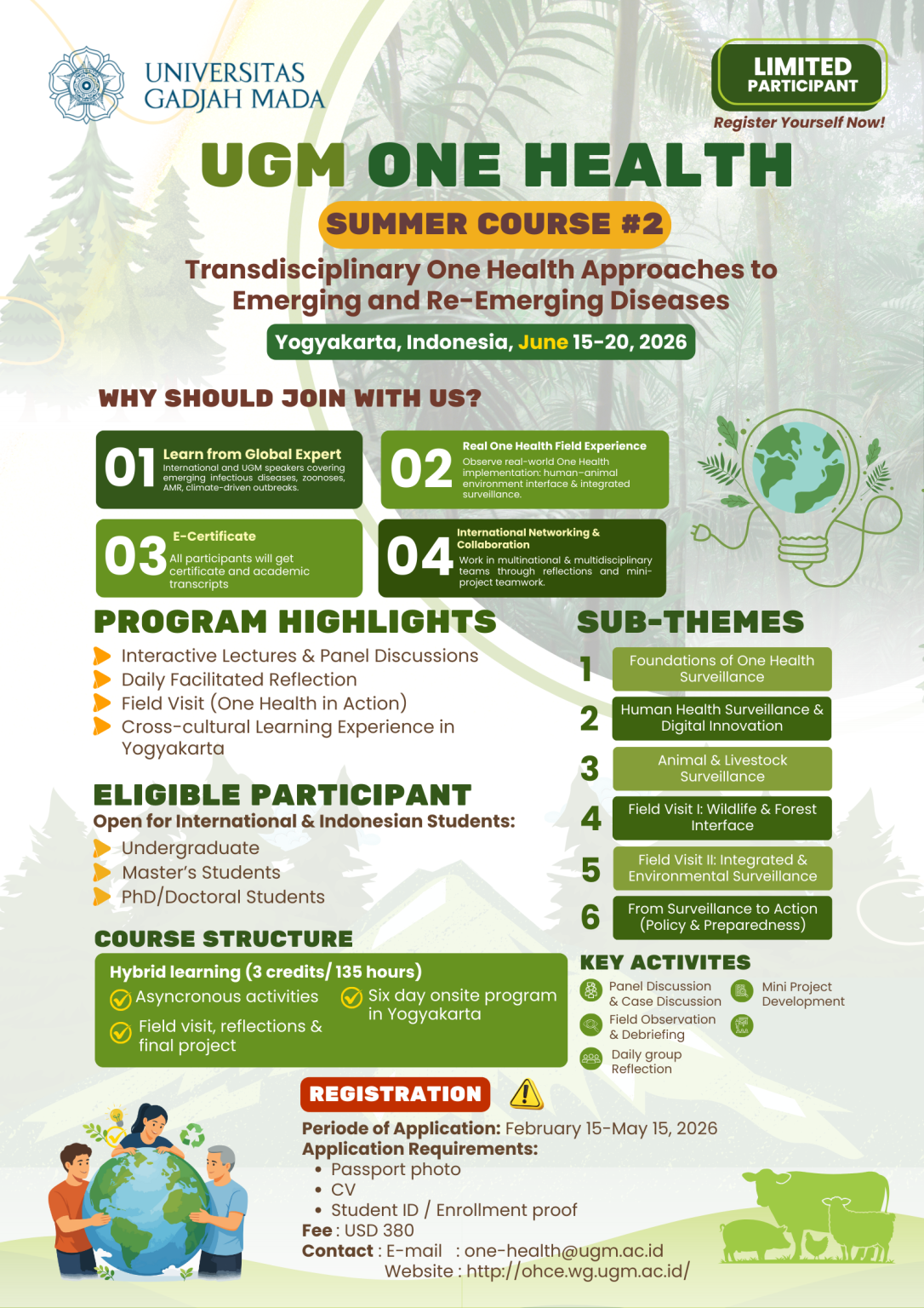 [Call for Participants] UGM ONE HEALTH SUMMER COURSE #2 ...
